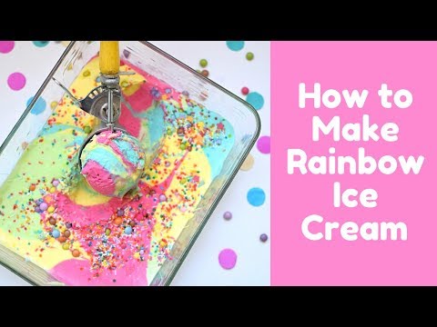 How to Make Rainbow Ice Cream - Easy No Churn Recipe