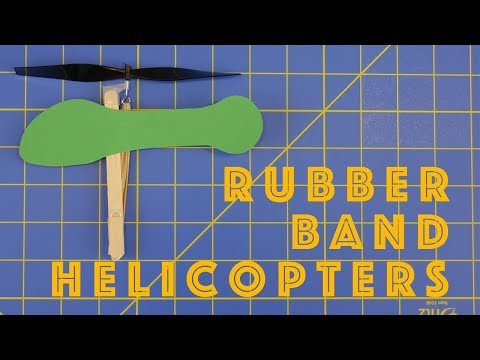 How to Make Rubber Band Helicopters - Engineering projects for kids