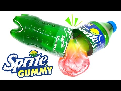 How to Make Sprite Soda Gummy Bottle - DIY Sprite Soda Jello Dessert!