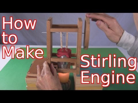 How to Make Stirling Engine - Single Cylinder Tomato Can (Homemade/DIY)