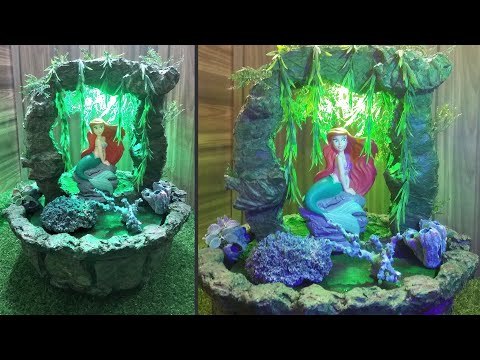 How to Make Water Mermaid Fountain|Indoor Water Fountain|Easy Waterfall Tutorial