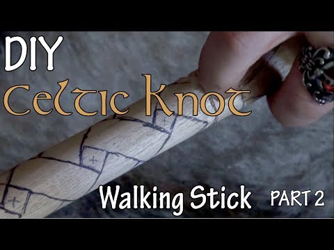 How to Make Wood Celtic Walking Stick - Part 2