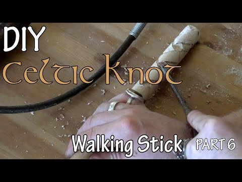 How to Make Wood Celtic Walking Stick - Part 6 Chisel Diamond Edges Sharp