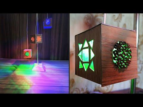 How to Make Wooden Table Lamp|Modern Design of Light Lamp|Easy Art &amp;amp; Craft Tutorial