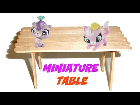 How to Make a Doll/LPS Table - Easy LPS Crafts &amp;amp; Doll Crafts