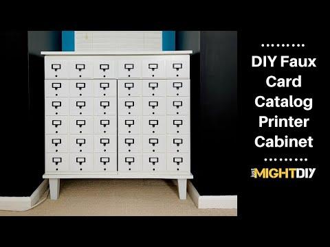 How to Make a Faux Card Catalog Cabinet | Sublimation Printer Cabinet