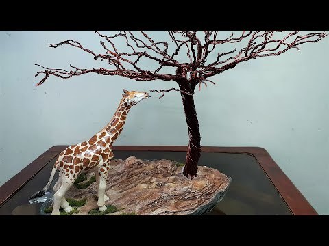 How to Make a Giraffe Diorama| Wire Tree