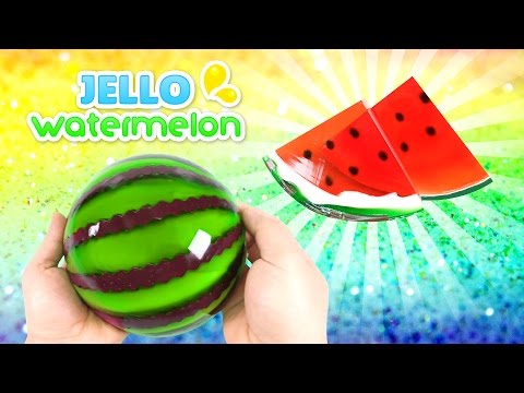 How to Make a Jello Watermelon !! GUMMY JELLO WATERMELON SLICES - MonsterKids