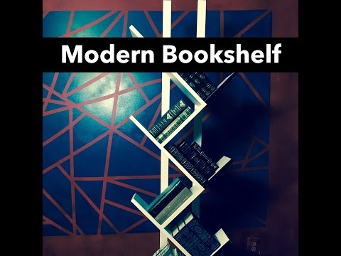 How to Make a Modern Angle Bookshelf Black and White