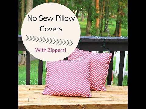 How to Make a No Sew Pillow Cover with Zipper