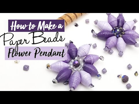 How to Make a Paper Bead Flower Pendant