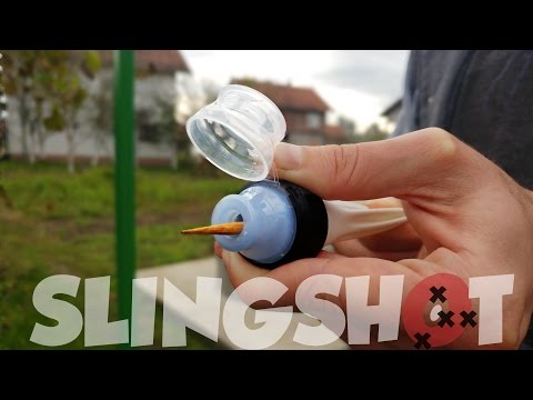 How to Make a Slingshot Gun of household items at Home easy(DIY slingshot) Slingshot shooting