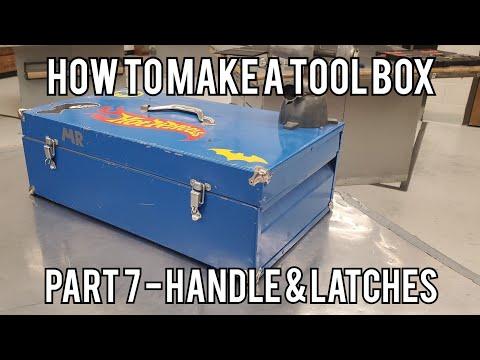 How to Make a Tool Box part 7 - Attaching the handle and latches