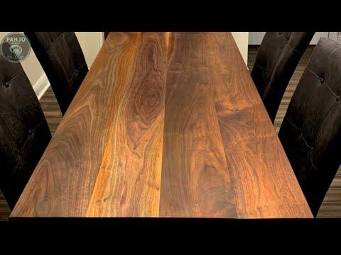 How to Make a Walnut Dining Table (Simple DIY)