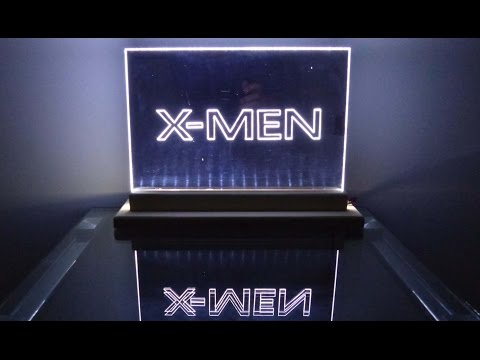 How to Make an Acrylic XMEN Led Edge Light Mirror Sign /  Emblem