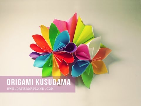 How to Make an Origami Flower ( Flor de Origami) | Origami Kusudama