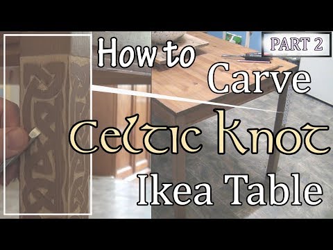 How to Relief Carve Celtic Knot Ikea Kitchen Table -  Part 2