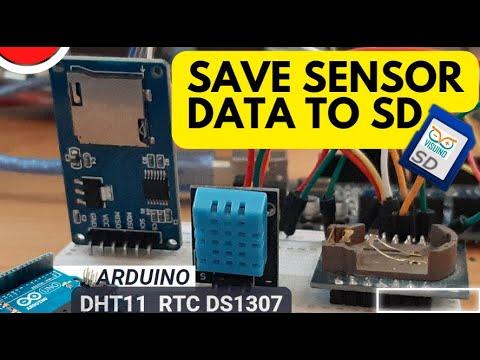 How to Save sensor data Temp &amp;amp; Time to SD card using Arduino