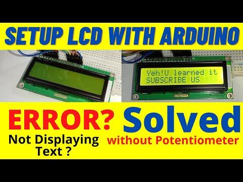 How to Setup lcd display on Arduino | lcd 16x2 not working | lcd 16*2 | lcd without potentiometer