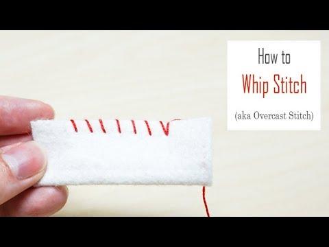 How to Sew: Whip Stitch | Hand Sewing Tutorial along a Seam or Raw Edge | Beginner's Quick Lesson