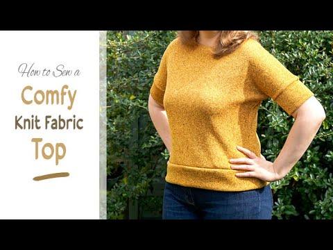 How to Sew an Easy Knit Top | Comfy T-shirt or Sweatshirt DIY | Make Your Own Sewing Pattern