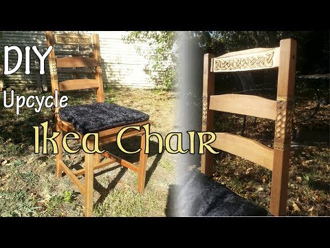 How to Upcycle Ikea kitchen Chair - Part 1 Carving Celtic Design