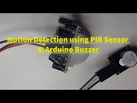 How to Use PIR Sensor and a Buzzer Module - Visuino Tutorial