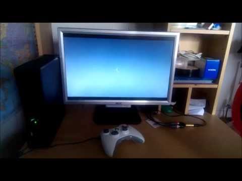 How to connect XBOX 360 via VGA LCD Monitor |  Easy | HD | 2014