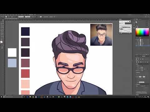 How to create a cartoon avatar in adobe illustrator | speedart