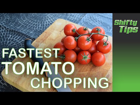 How to cut a lot of tomatoes in the easiest way