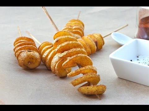 How to cut a spiral potato