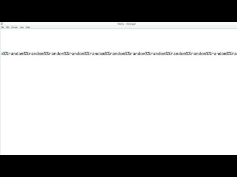 How to do the Matrix in notepad!