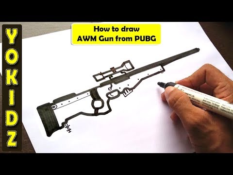 How to draw AWM Gun from PUBG