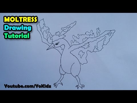 How to draw Moltress | Pokemon go