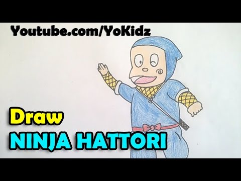 How to draw Ninja Hattori Step by step