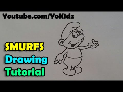 How to draw Smurfs - Super Easy