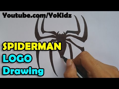 How to draw Spider man Logo