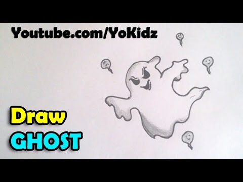 How to draw a Ghost step by step for kids