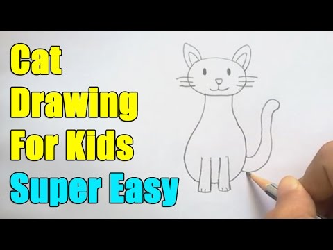 How to draw a cat for kids