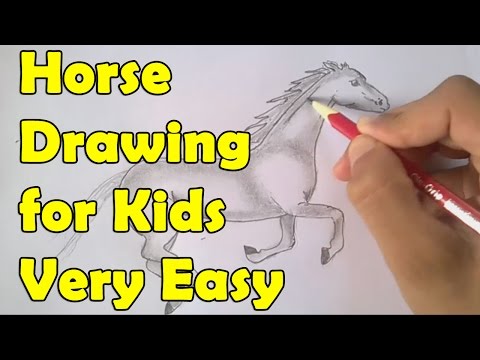 How to draw a horse for kids