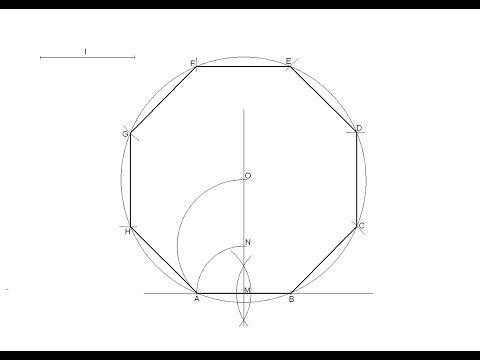 How to draw a regular octagon knowing the length of one side