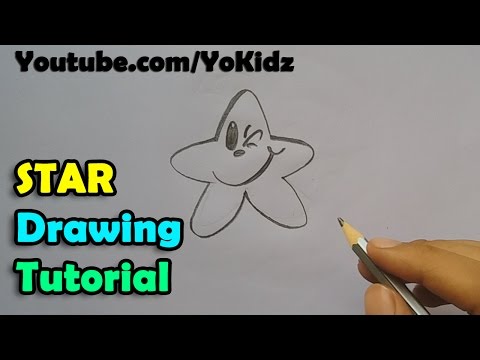 How to draw a star step by step for kids easy