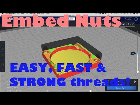 How to embed nuts in a 3d print - STRONG and EASY!