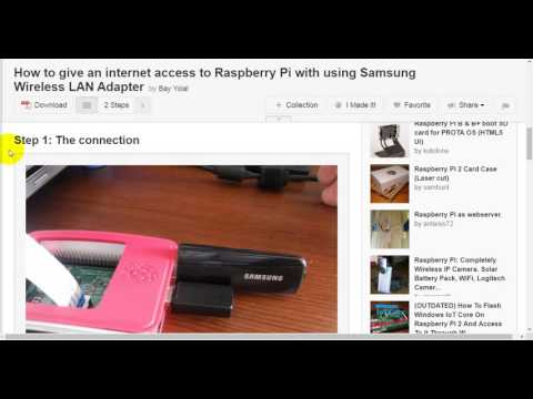 How to give an internet access to Raspberry Pi with using Samsung Wireless LAN Adapter