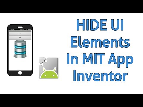 How to hide UI elements in MIT app inventor 2 | part 2