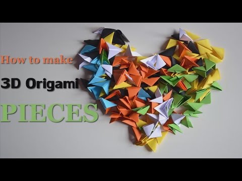 How to make 3d origami pieces - Size and Folding