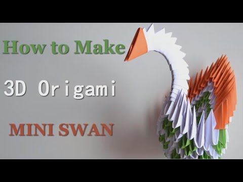 How to make 3d origami small swan - Easy Tutorial