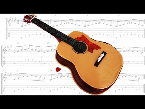 How to make Acoustic Guitar Fondant Cake Tutorial | HappyFoods