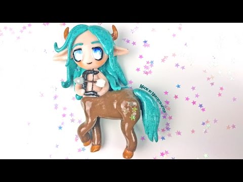 How to make Centaur Sagittarius Chibi Polymer Clay Tutorial / Arcilla Polim&amp;eacute;rica