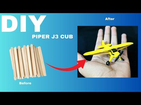 How to make DIY Ice stick Piper J3 CUB